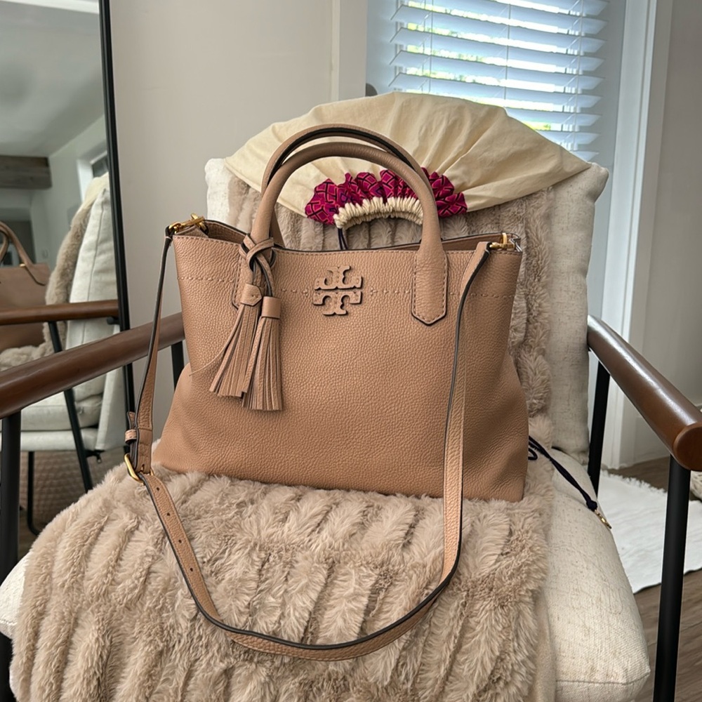 Tory Burch Nude Crossbody Tote - Picture 2 of 7